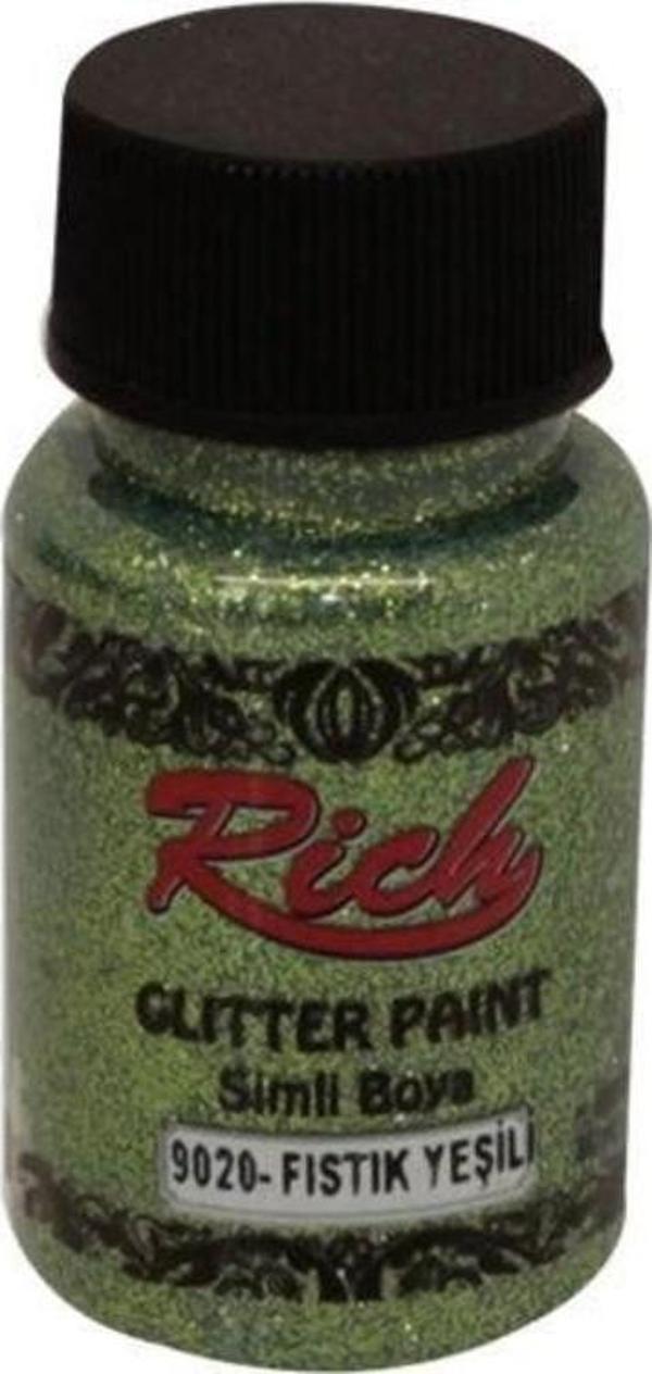 Rich Glitter Paint Simli Boya 50 cc. 9020 YAPRAK YEŞİLİ - Image 1