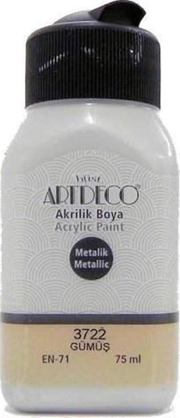 Artdeco Metalik Akrilik Boya 75 ml. 3722 Gümüş - Image 1