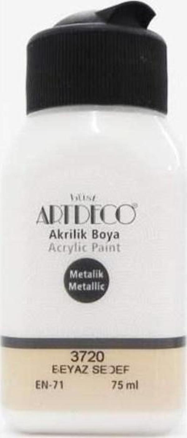 Artdeco Metalik Akrilik Boya 75 ml. 3720 Beyaz Sedef - Image 1