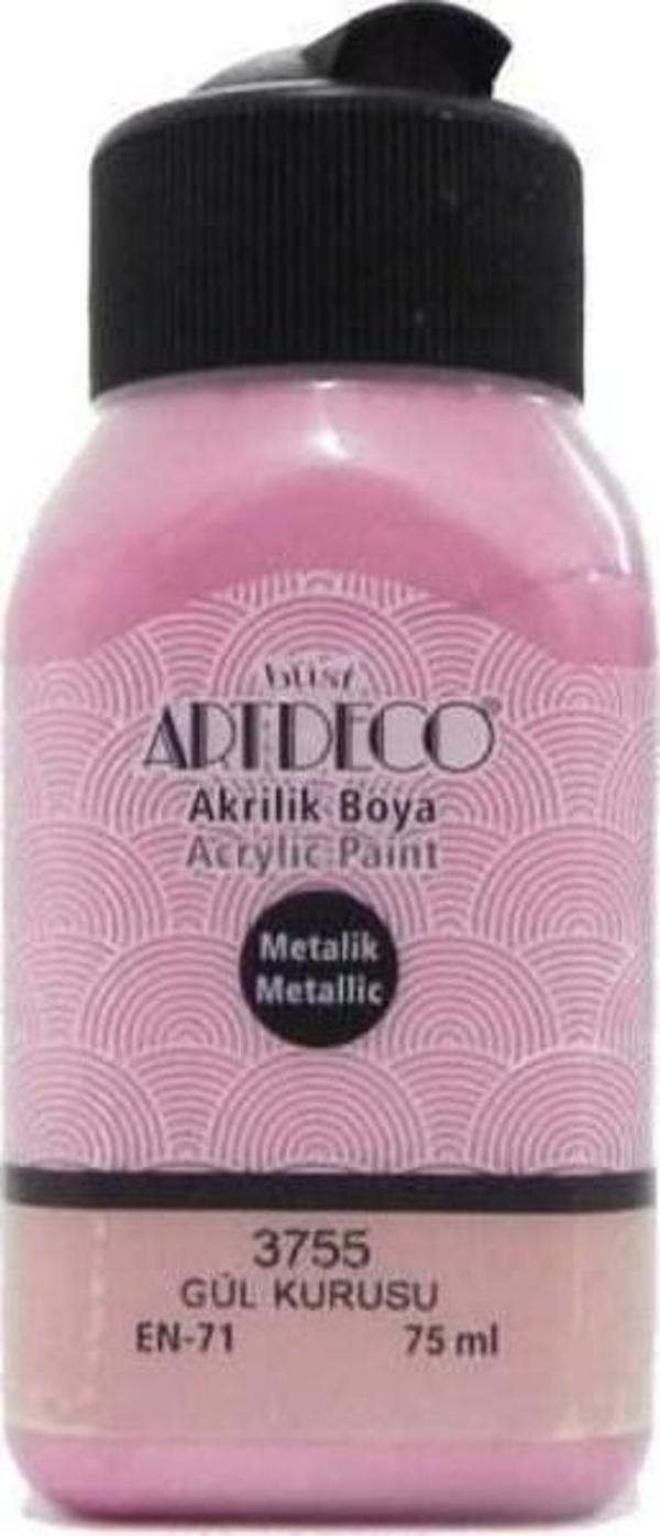 Artdeco Metalik Akrilik Boya 75 ml. 3755 Gül Kurusu - Image 1