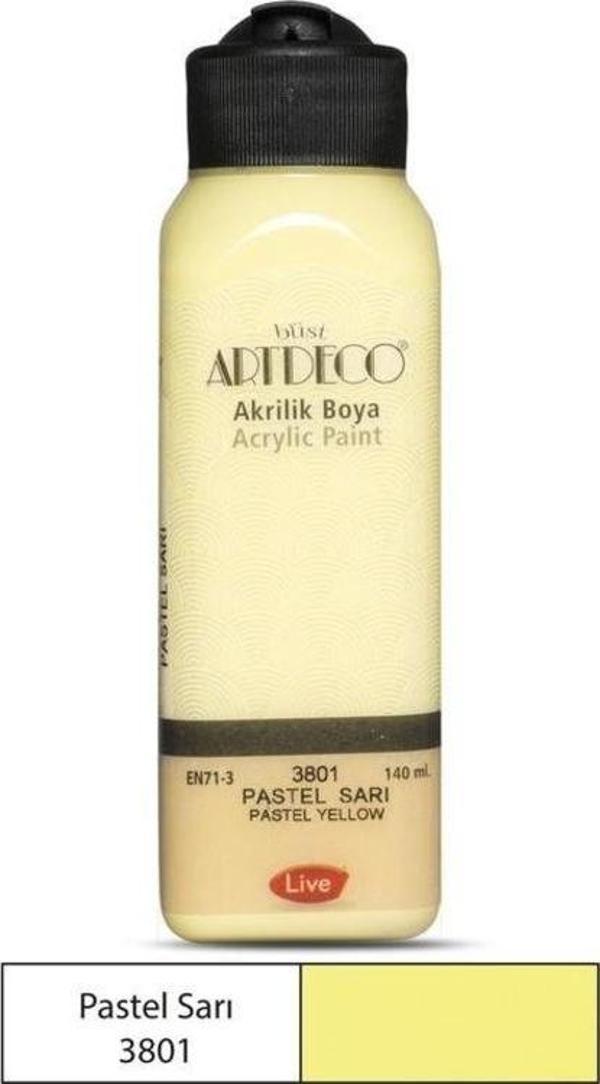 Artdeco Akrilik Boya 140 ml. 3801 Pastel Sarı - Image 1
