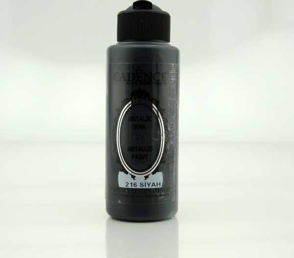 Cadence Metalik Boya 120 ml. 216 Siyah - Image 1