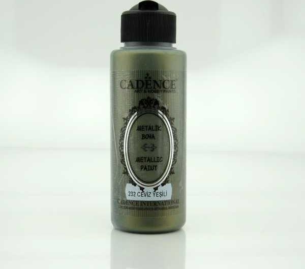 Cadence Metalik Boya 120 ml. 232 Ceviz Yeşili - Image 1