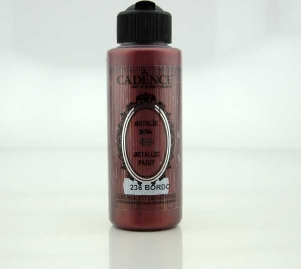 Cadence Metalik Boya 120 ml. 236 Bordo - Image 1
