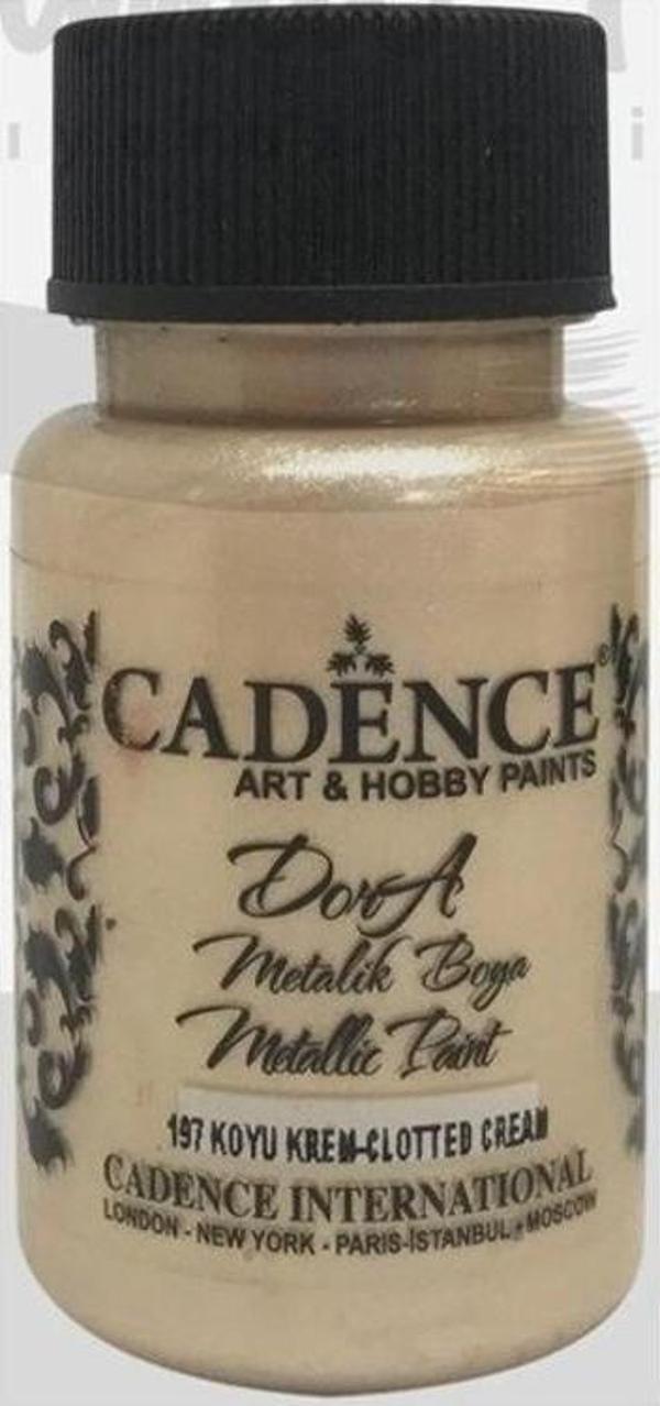 Cadence Dora Metalik Boya 50 ml. 197 Koyu Krem - Image 1