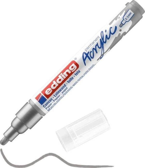 Edding 5100 Akrilik Boyama Markörü 2-3 mm GÜMÜŞ - Image 1