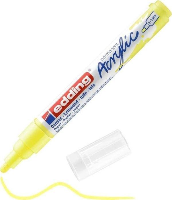 Edding 5100 Akrilik Boyama Markörü 2-3 mm FOSFORLU SARI - Image 1