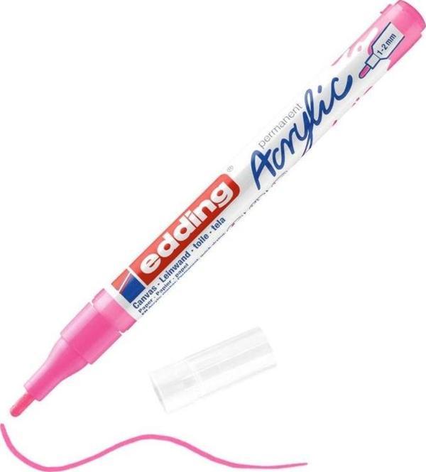 Edding 5300 Akrilik Boyama Markörü 1-2 mm FOSFORLU PEMBE - Image 1