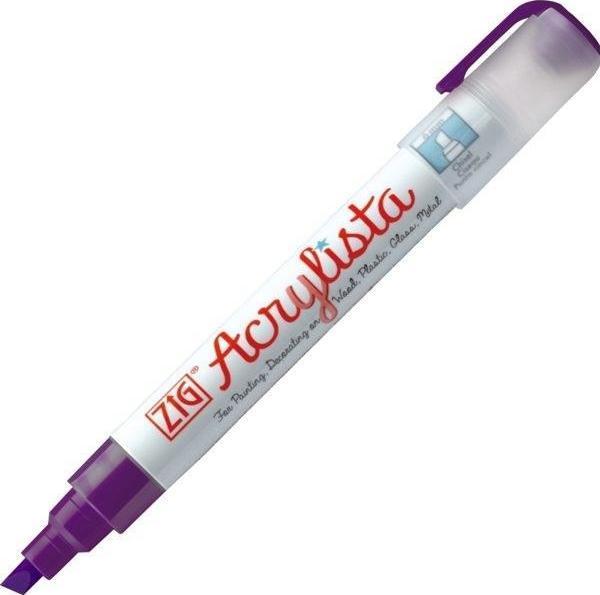 Zig Acrylista Marker Akrilik Boyama Kalemi 6 mm Kesik Uç VIOLET - Image 1