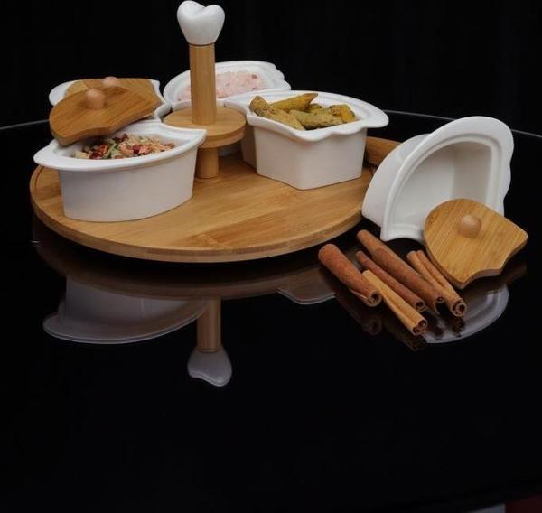 Arow Samanta 3016 Bambu Kapaklı Standlı Sunumluk - Image 1