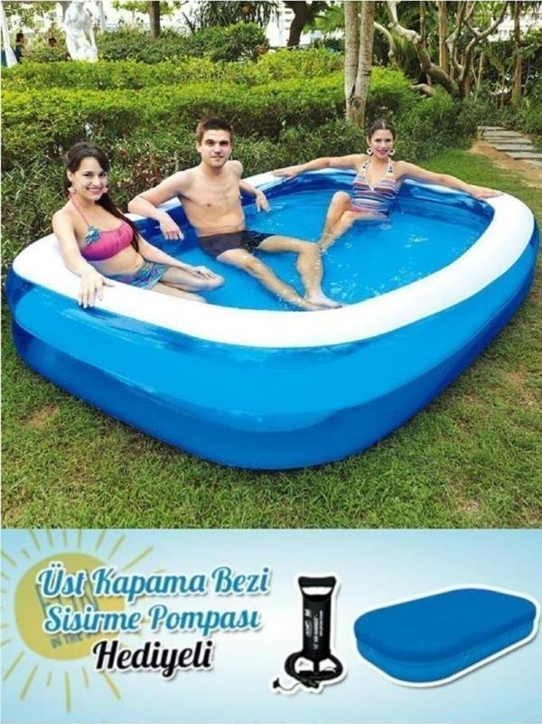 Bestway 54006 Havuz+Pompa+Örtü Set Jumbo 262X175X51 cm - Image 1