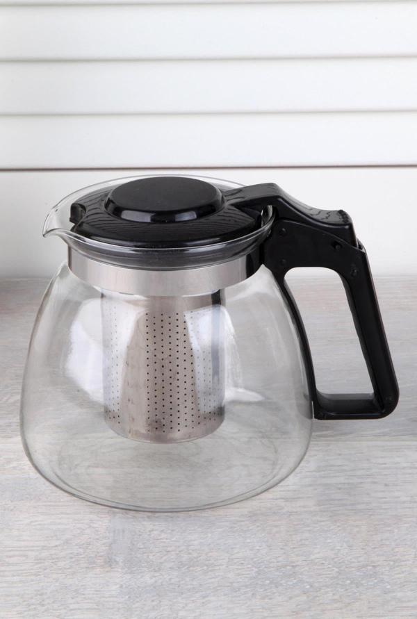 Perotti Isıya Dayanıklı Cam Demlik Süzgeçli Bitki Demliği 900 ml - Image 1