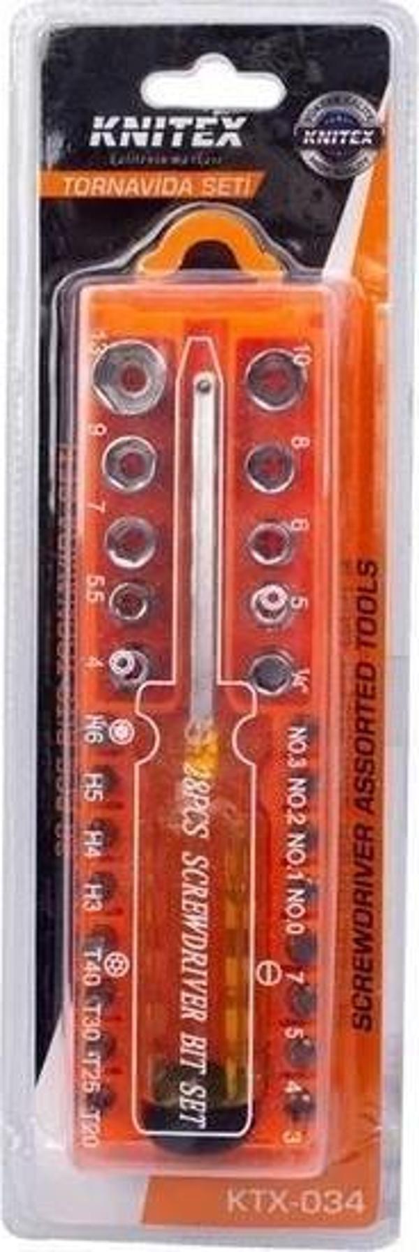 Knitex 28 Parça Lokmalı Tornavida Seti KTX-034 Bits Set - Image 1
