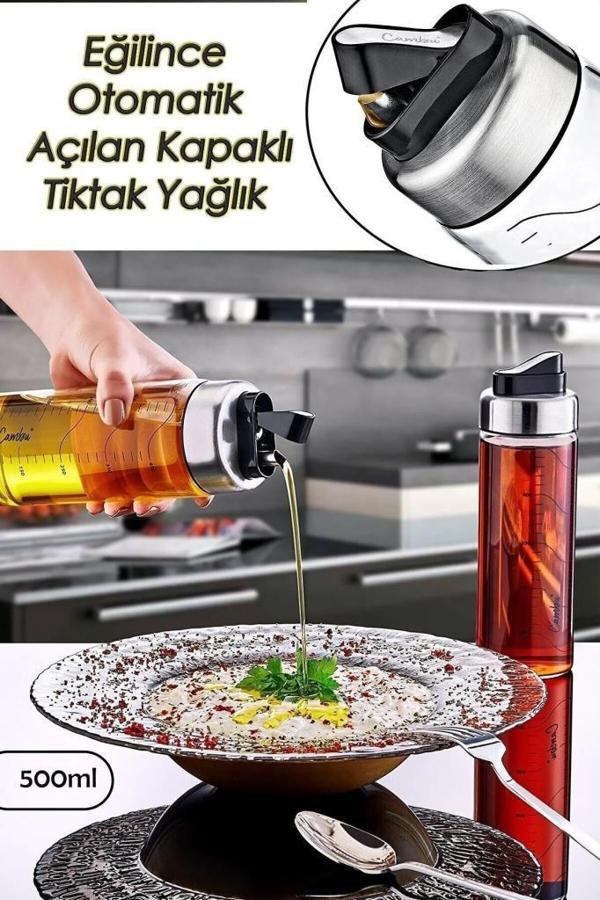 Cambu Tik Tak Borosilikat Cam Yağlık 500 Ml CMB0145 - Image 1