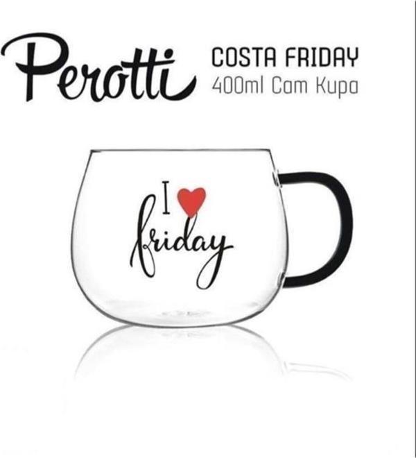 Perotti 13773 Costa Friday Cam Kupa Magnolya Bardağı 400ML - Image 1