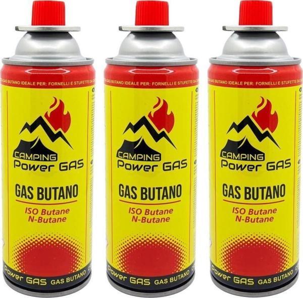 Power Bütan Propan Gaz Kartuşu Kamp Gazı 400 Ml 3 Adet - Image 1