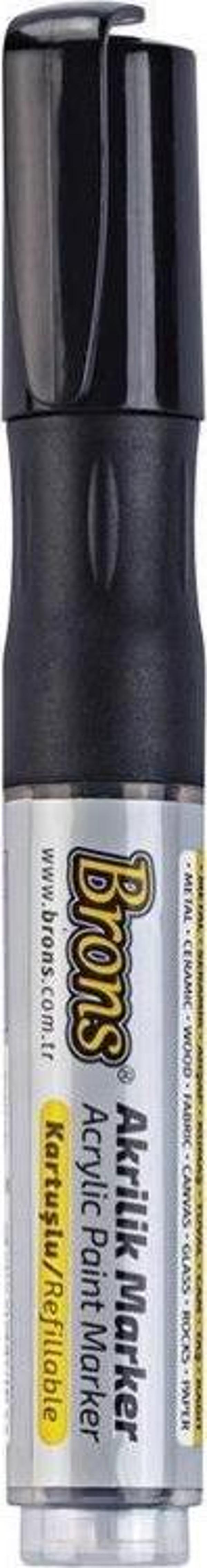 Brons Akrilik Marker 4 mm Yuvarlak Uç Siyah - Image 1
