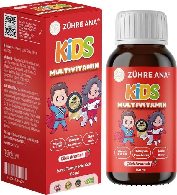 Zühre Ana Kids Multivitamin Şurup Çilekli 150 Ml - Image 1