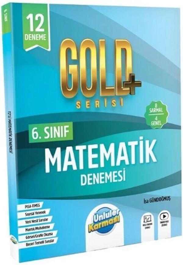 6. Sınıf Matematik Gold Serisi 12 Deneme Ünlüler Karması - Ünlüler Karması - Image 1