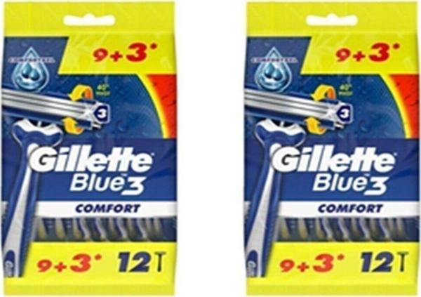 Blue3 Comfort Kullan At Tıraş Bıçağı 9+3 12'li 2paket - Image 1