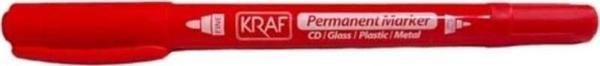 Kraf Permanent Marker Çift Uçlu Asetat Kalemi 250G Kırmızı - Image 1