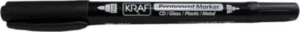 Kraf Permanent Marker Çift Uçlu Asetat Kalemi 250G Siyah - Image 1