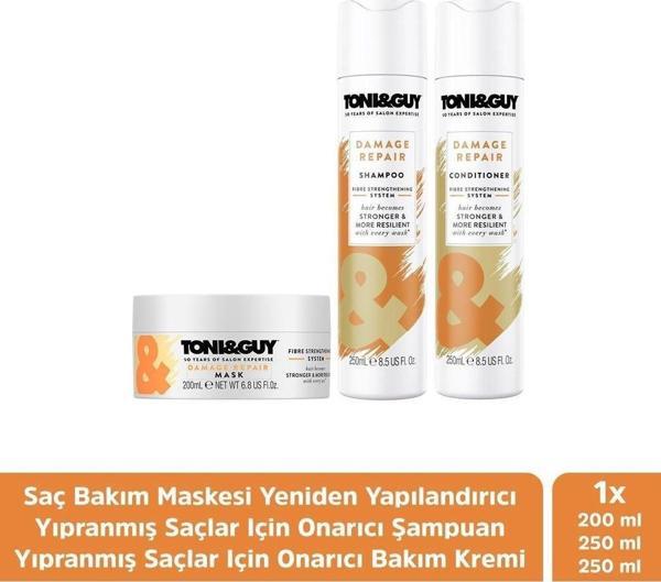 Toni & Guy Damage Repair Yıpranmış Saçlar Için Saç Bakım Seti - Image 1