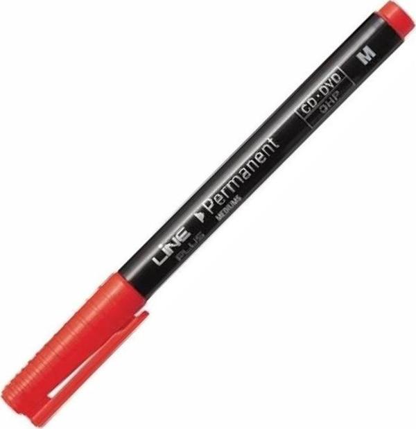 Lineplus Permanent OHP Marker Kırmızı M Uç Asetat Kalemi - Image 1