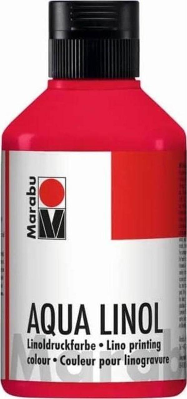 Marabu Aqua Linol Baskı Boyası Carmine Red 250 ml - Image 1