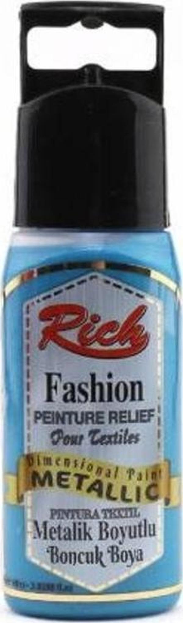 Rich Boyutlu Boncuk Boya 60 ml. 920 METALİK TURKUAZ - Image 1