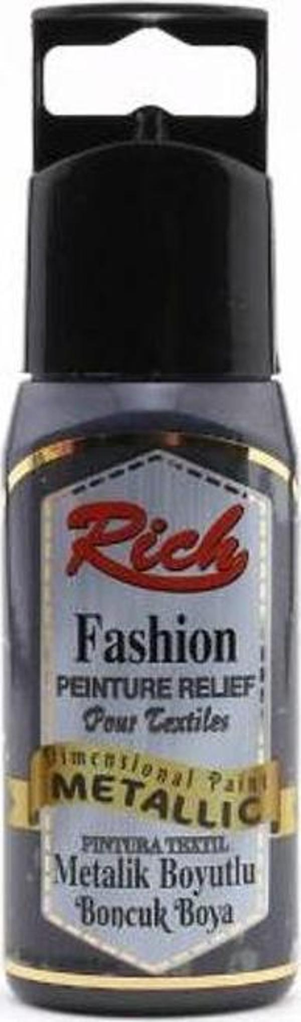 Rich Boyutlu Boncuk Boya 60 ml. 934 METALİK SİYAH - Image 1