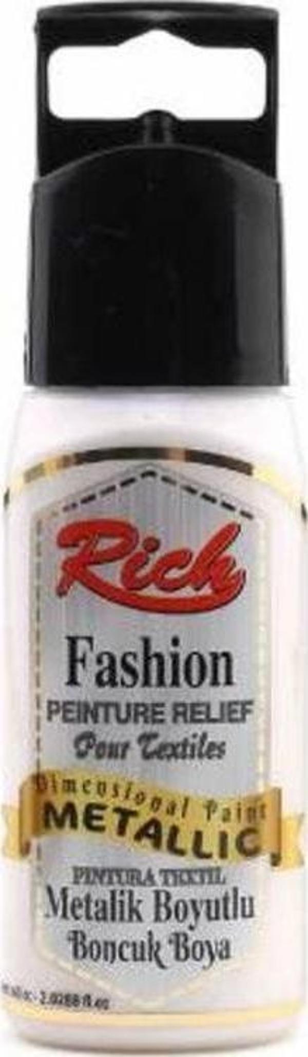 Rich Boyutlu Boncuk Boya 60 ml. 904 METALİK İNCİ BEYAZI - Image 1