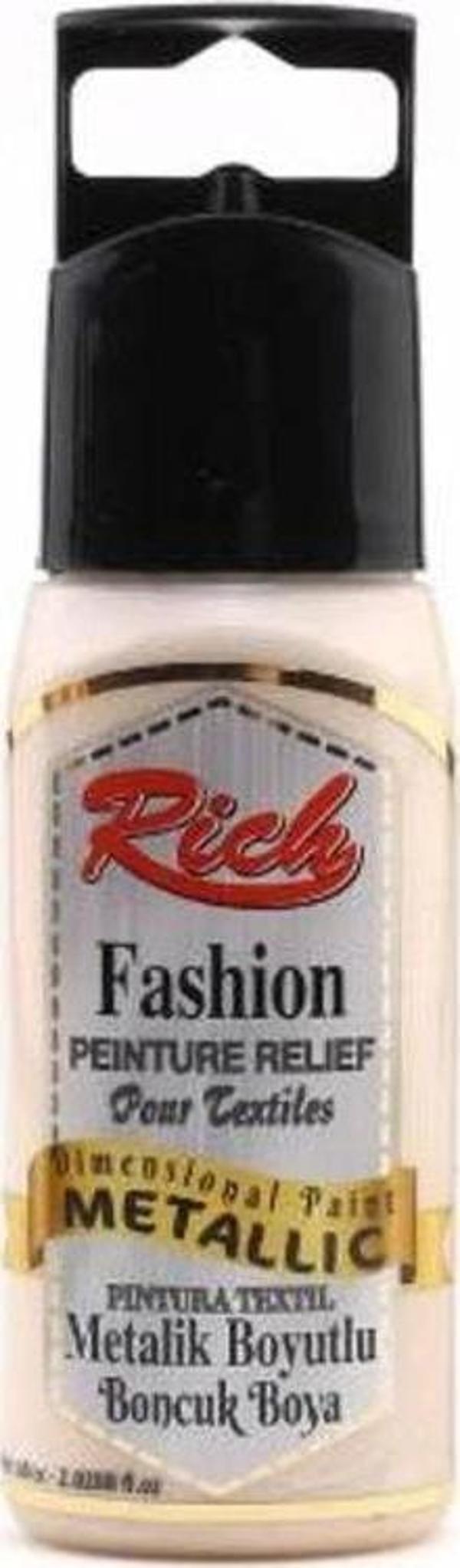 Rich Boyutlu Boncuk Boya 60 ml. 908 METALİK KREM - Image 1
