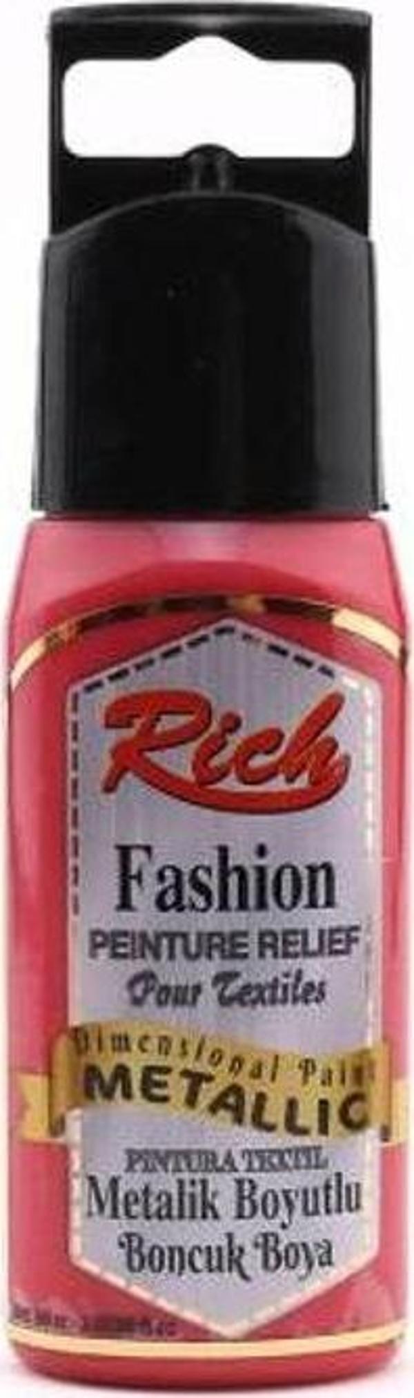 Rich Boyutlu Boncuk Boya 60 ml. 910 METALİK KIRMIZI - Image 1