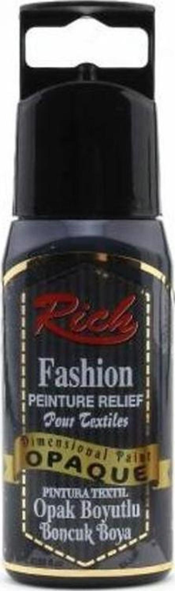 Rich Boyutlu Boncuk Boya 60 ml. 001 OPAK SİYAH - Image 1