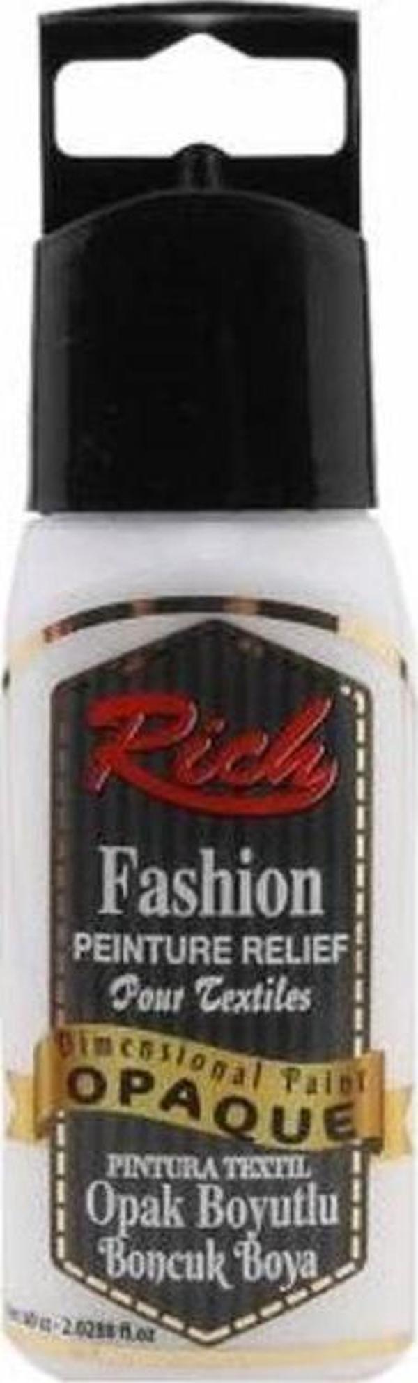 Rich Boyutlu Boncuk Boya 60 ml. 002 OPAK BEYAZ - Image 1