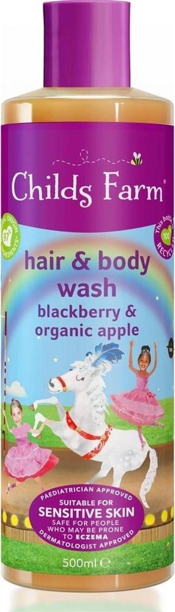 Childs Farm Böğürtlen ve Organik Elma Özlü Çocuk Saç ve Vücut Şampuanı 500ml - Image 1