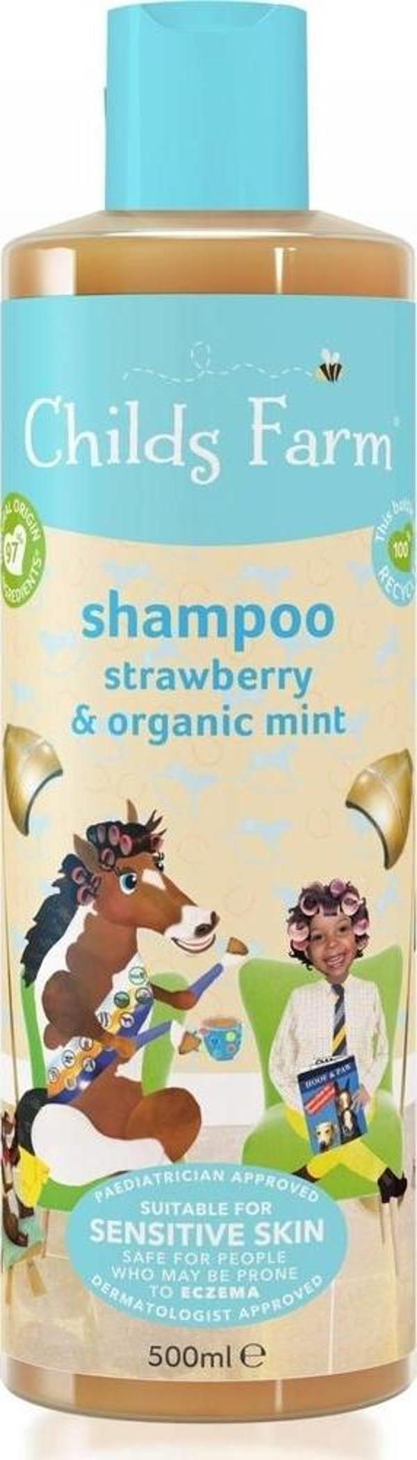 Childs Farm Çilek ve Organik Nane Özlü Çocuk Şampuan 500ml - Image 1