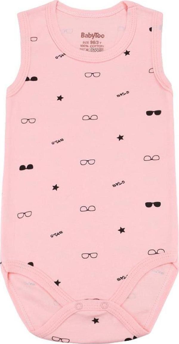 Gözlük Desenli Zıbın Çıtçıtlı Body Somon - Image 1