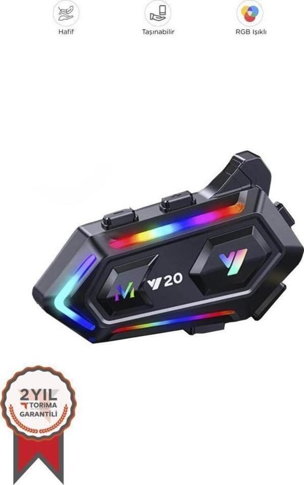 Torima Y20 Siyah Bluetooth Motosiklet Kulaklığı Intercom Motorsiklet Kulaklık - Image 1