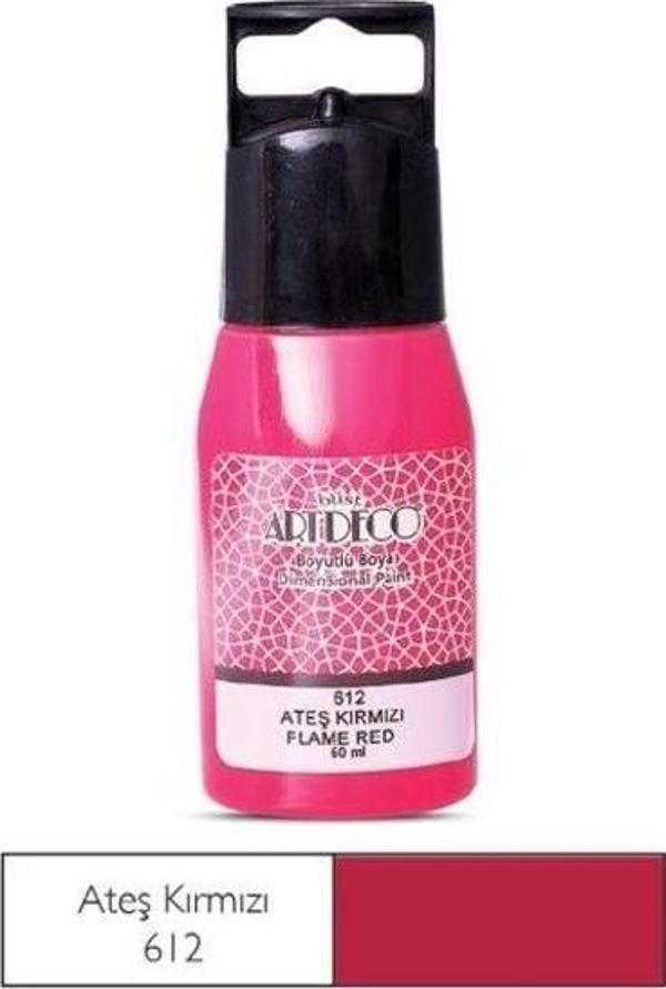 Artdeco Boyutlu Boya 60 ml. 612 ATEŞ KIRMIZI - Image 1