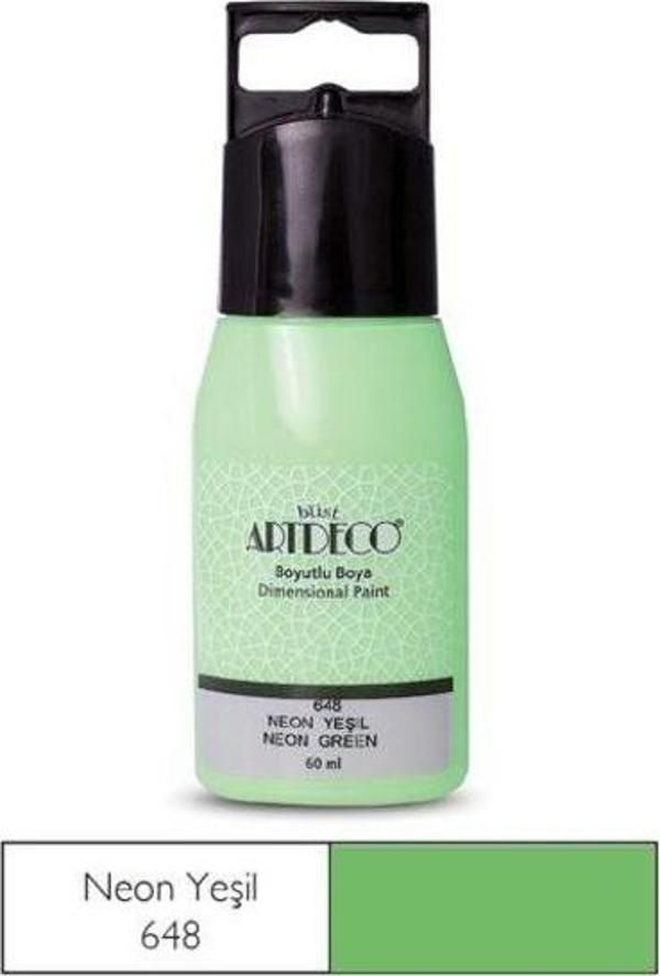 Artdeco Neon Boyutlu Boya 60 ml. 648 NEON YEŞİL - Image 1