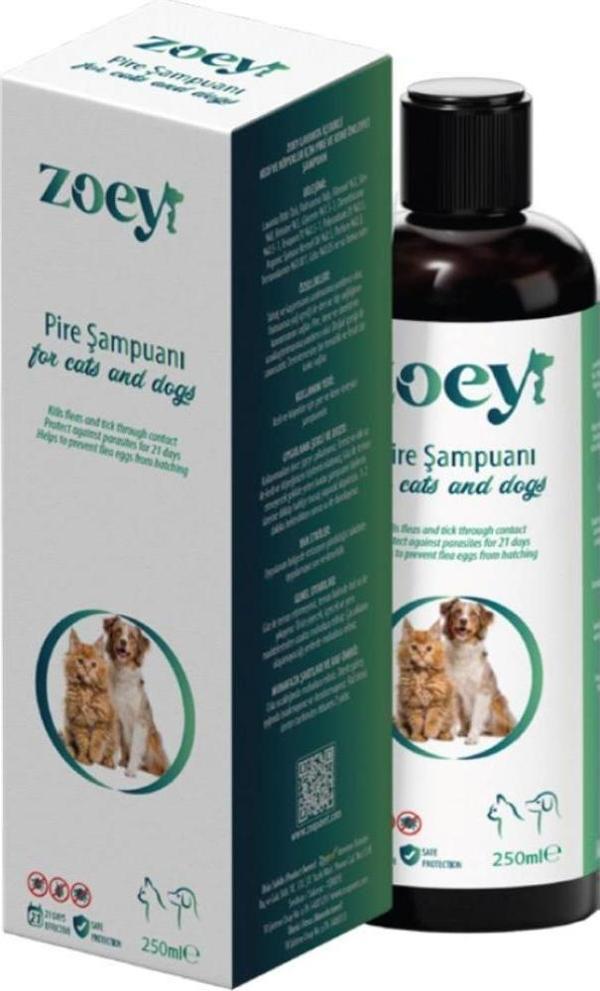 Zoey Kedi ve Köpekler İçin Pire Şampuanı 250 ml - Image 1