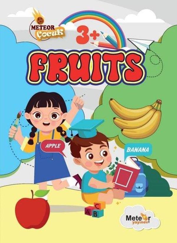 Fruits Meyveler Türkçe - İngilizce Boyama Kitabı 3+ Yaş - Meteor Yayınevi - Image 1