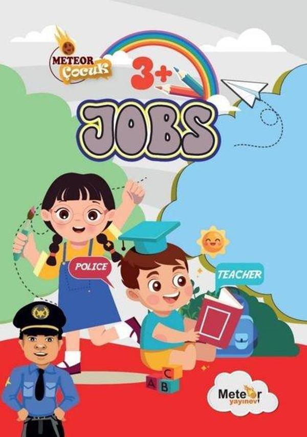 Jobs Meslekler Türkçe - İngilizce Boyama Kitabı 3+ Yaş - Meteor Yayınevi - Image 1