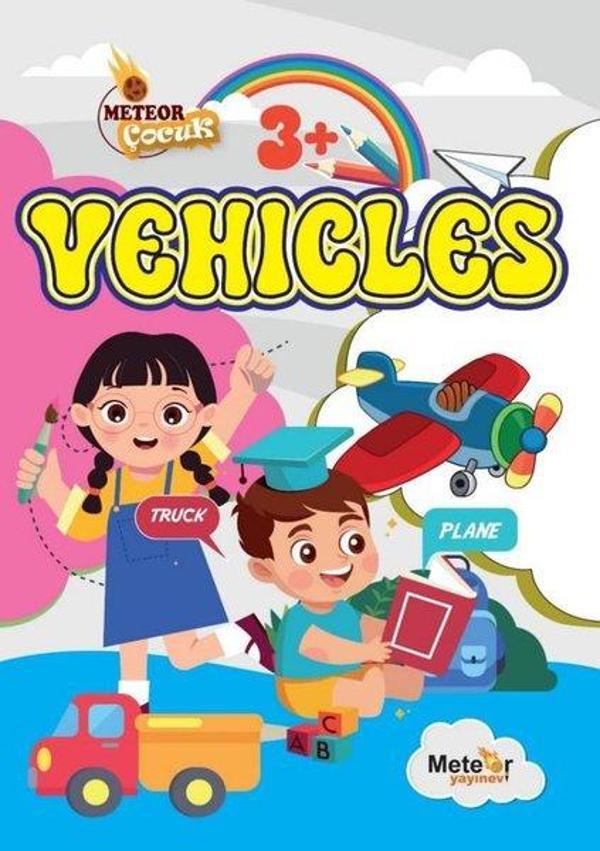 Vehicles Araçlar Türkçe - İngilizce Boyama Kitabı 3+ Yaş - Meteor Yayınevi - Image 1