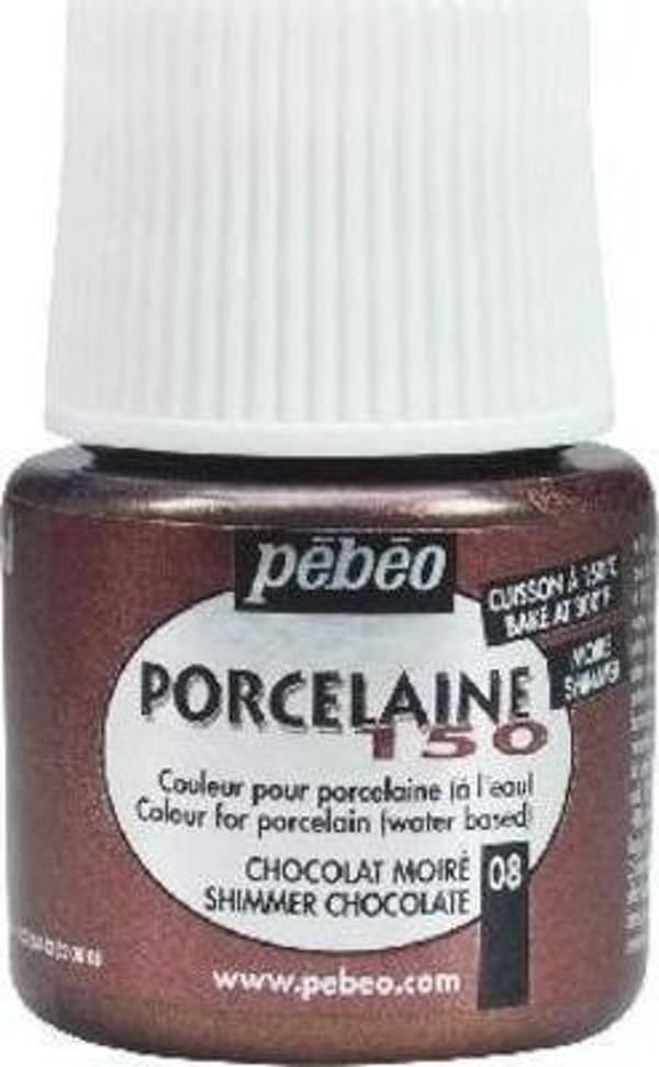 Pebeo Porcelaine 150 Fırınlanabilir Porselen Boyası (Metalik) 108 Shimmer Chocolate - Image 1