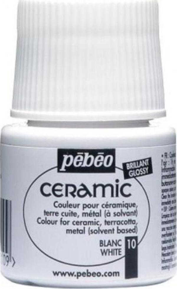 Pebeo Ceramic Seramik Boyası 10 White - Image 1
