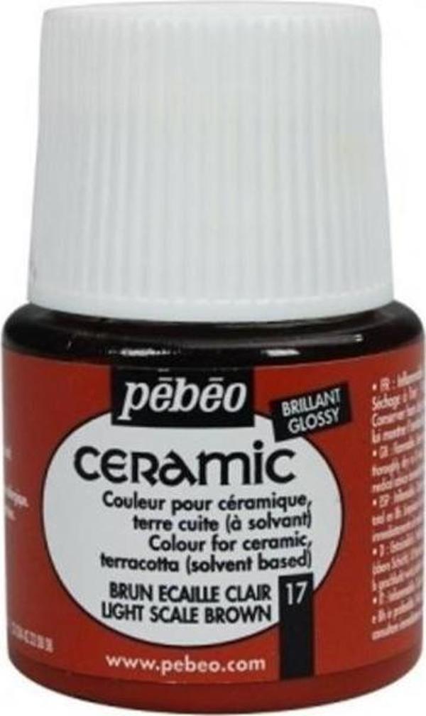 Pebeo Ceramic Seramik Boyası 17 Light Scale Brown - Image 1