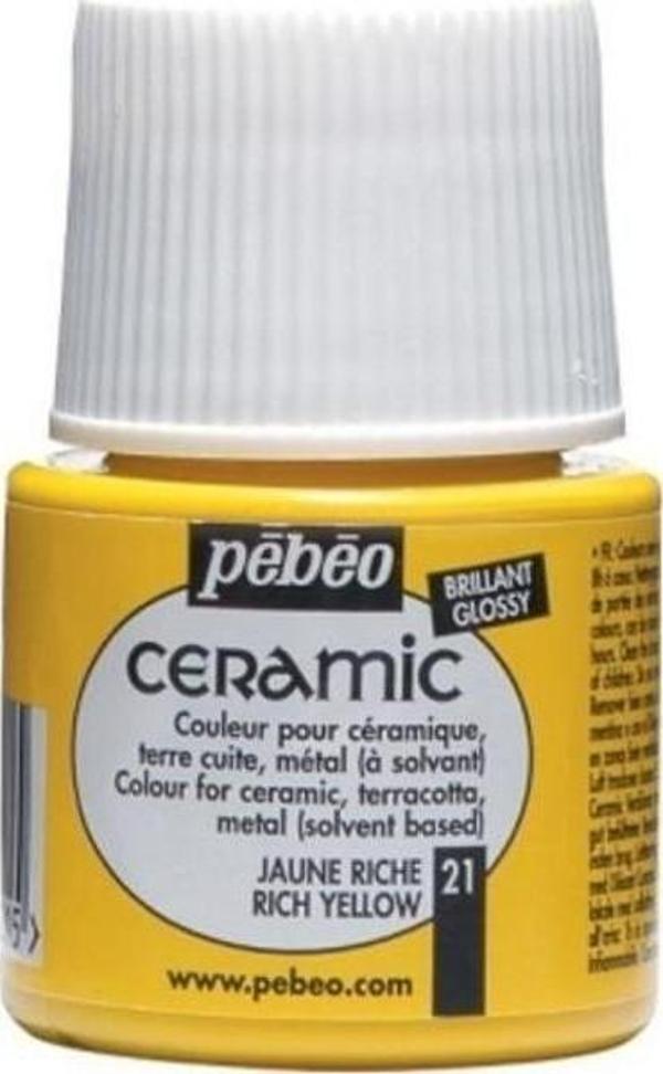 Pebeo Ceramic Seramik Boyası 21 Rich Yellow - Image 1